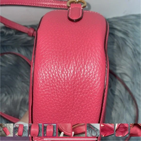 Coach Pink Leather Crossbody Bag with Embossed Design - Picture 8 of 14